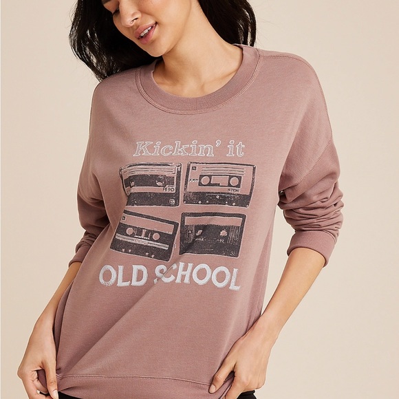 Maurices Kickin It Old School Sweatshirt size XL Burlwood NWT - Picture 3 of 4